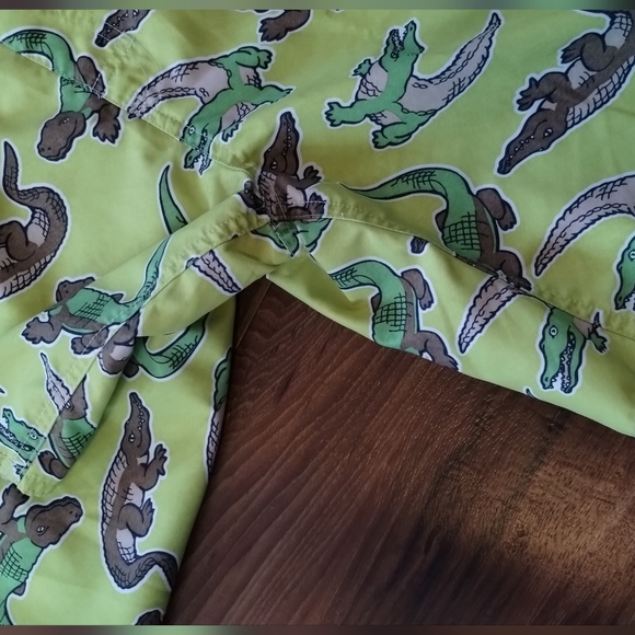 Greendog Alligator crocodile Green Water Board Swimwear Surf Trunks boy size 6 - Picture 6 of 16